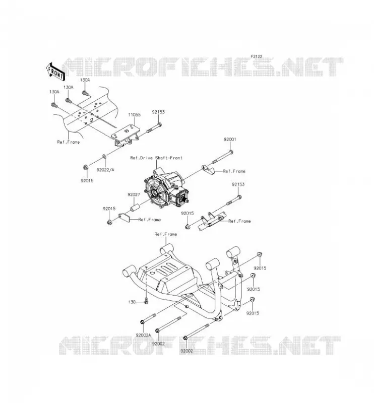 SUPPORT MOTEUR Kawasaki SSV 620 2014 MULE 4010 TRANS 4X4  KAF620REF