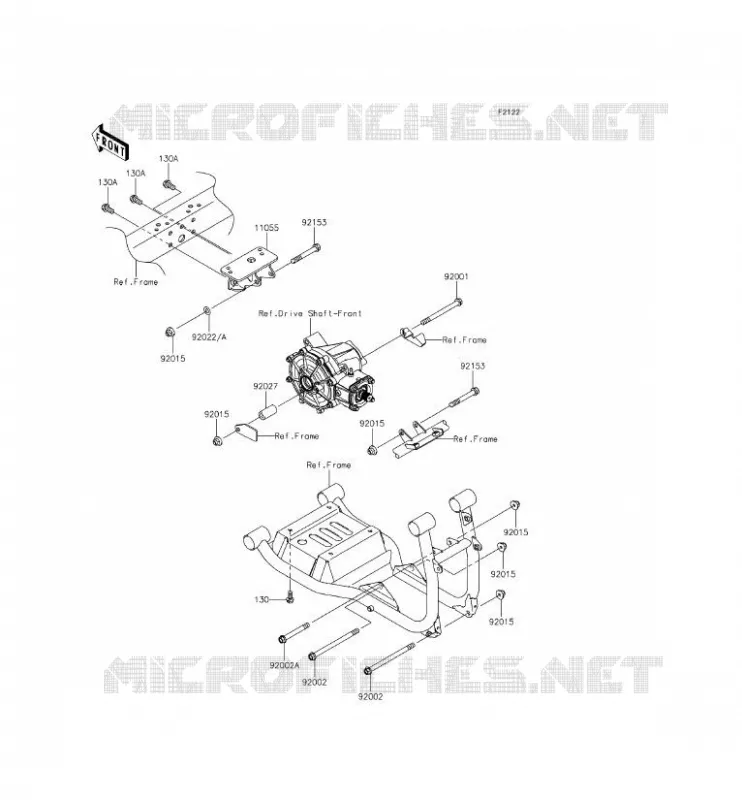 SUPPORT MOTEUR Kawasaki SSV 620 2014 MULE 4010 TRANS 4X4  KAF620REF