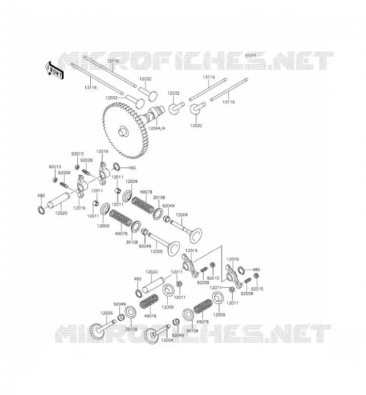 SOUPAPE/ARBRE A CAME Kawasaki SSV 620 2014 MULE 4010 TRANS 4X4  KAF620REFA
