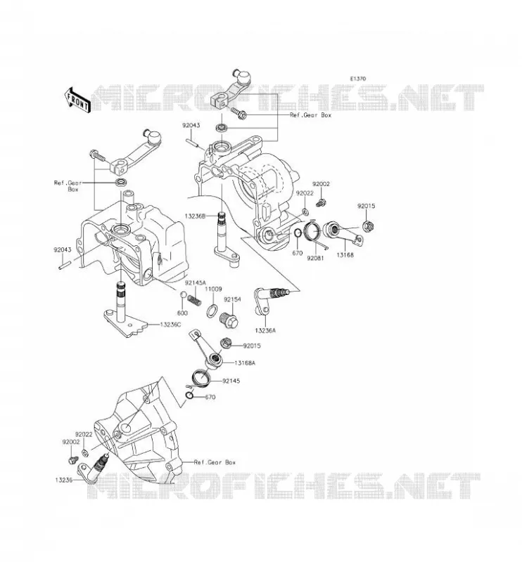 SELECTEUR Kawasaki SSV 620 2015 MULE 4010 TRANS 4X4  KAF620RFF