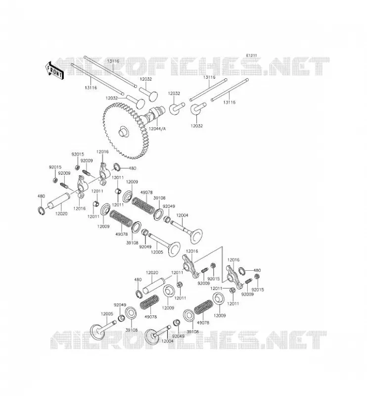 SOUPAPE/ARBRE A CAME Kawasaki SSV 620 2015 MULE 4010 TRANS 4X4  KAF620RFF