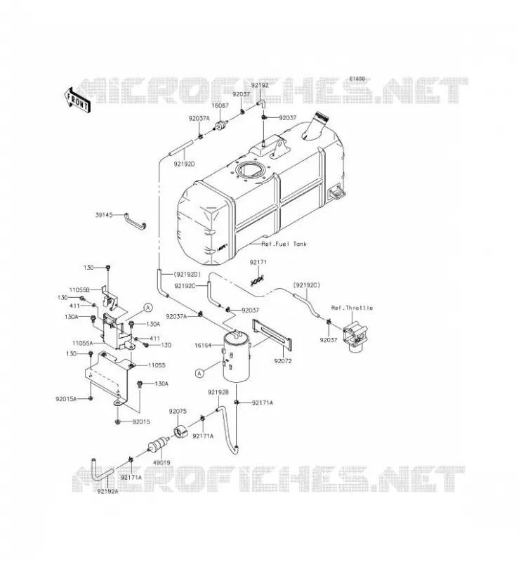 SYSTEME D'EVAPORATION CARBURANT Kawasaki SSV 620 2015 MULE 4010 TRANS 4X4  KAF620RFF