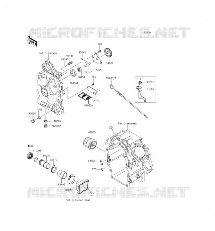 POMPE A HUILE/FILTRE &Agrave; HUILE Kawasaki SSV 620 2015 MULE 4010 TRANS 4X4  KAF620RFF