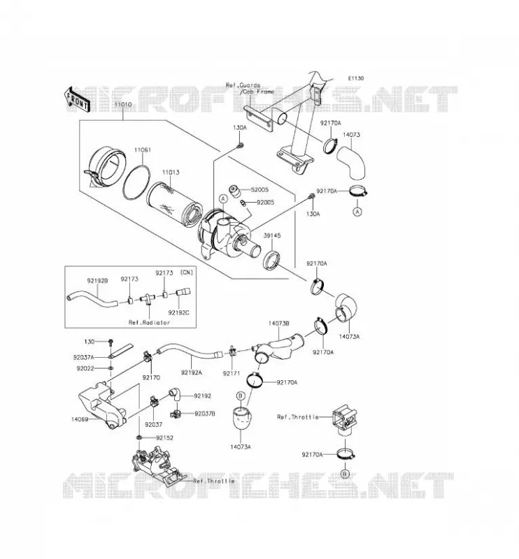 FILTRE A AIR Kawasaki SSV 620 2016 MULE 4010 TRANS 4X4  KAF620RGF