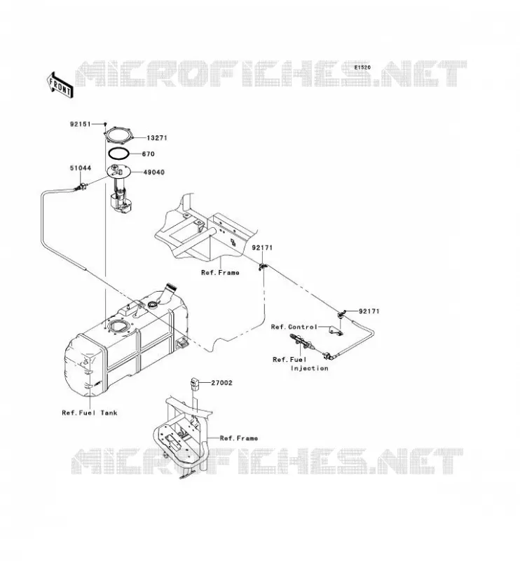 POMPE A ESSENCE Kawasaki SSV 620 2009 MULE 4010 TRANS 4X4  KAF620S9F