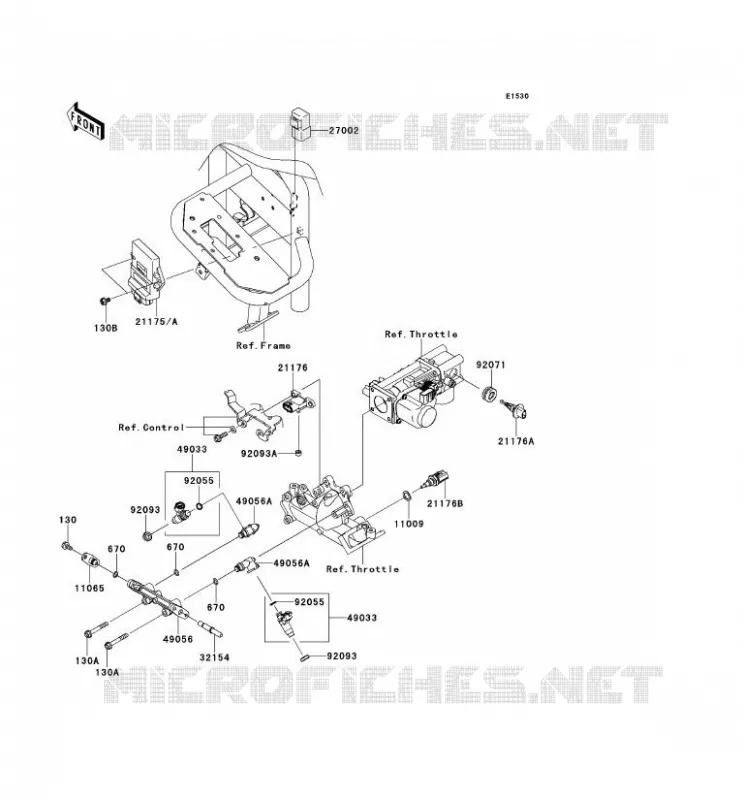 INJECTION CARBURANT Kawasaki SSV 620 2010 MULE 4010 TRANS 4X4  KAF620SAF