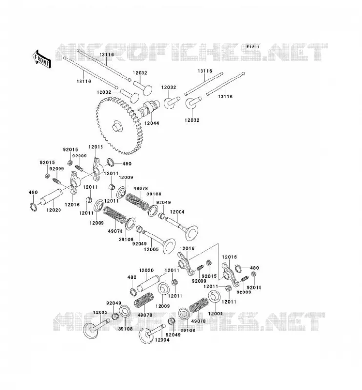 SOUPAPE/ARBRE A CAME Kawasaki SSV 620 2010 MULE 4010 TRANS 4X4  KAF620SAF
