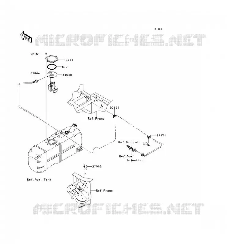 POMPE A ESSENCE Kawasaki SSV 620 2012 MULE 4010 TRANS 4X4  KAF620SCF