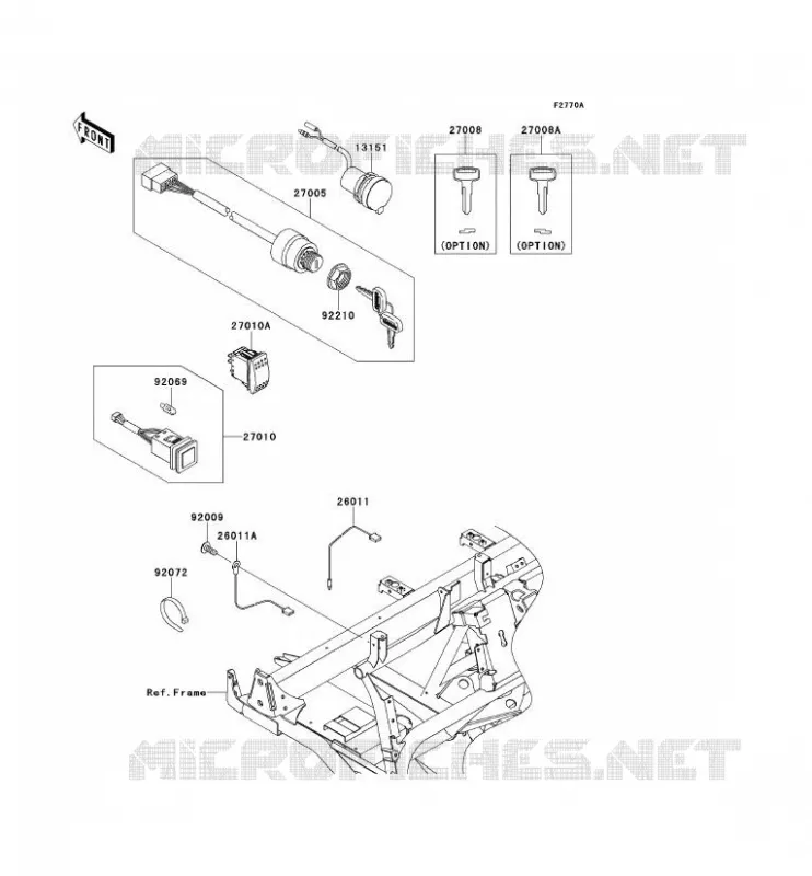 CONTACTEUR Kawasaki SSV 620 2013 MULE 4010 TRANS 4X4  KAF620SDF