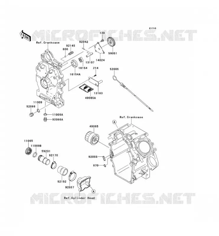 POMPE A HUILE/FILTRE &Agrave; HUILE Kawasaki SSV 620 2013 MULE 4010 TRANS 4X4  KAF620SDF