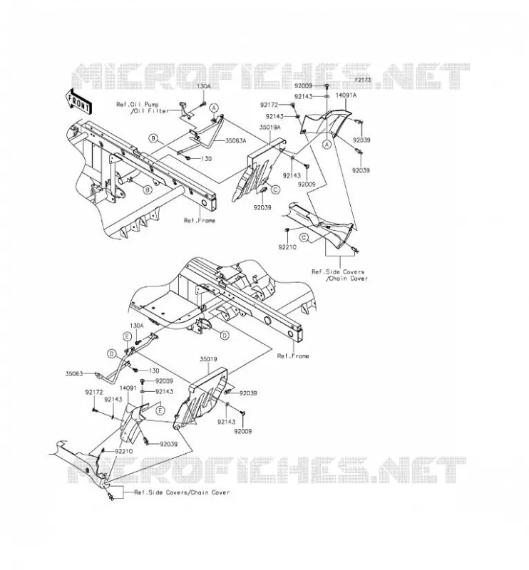 BAVETTE Kawasaki SSV 620 2014 MULE 4010 TRANS 4X4  KAF620SEF