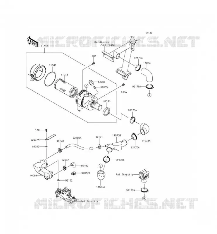 FILTRE A AIR Kawasaki SSV 620 2015 MULE 4010 TRANS 4X4  KAF620SFF