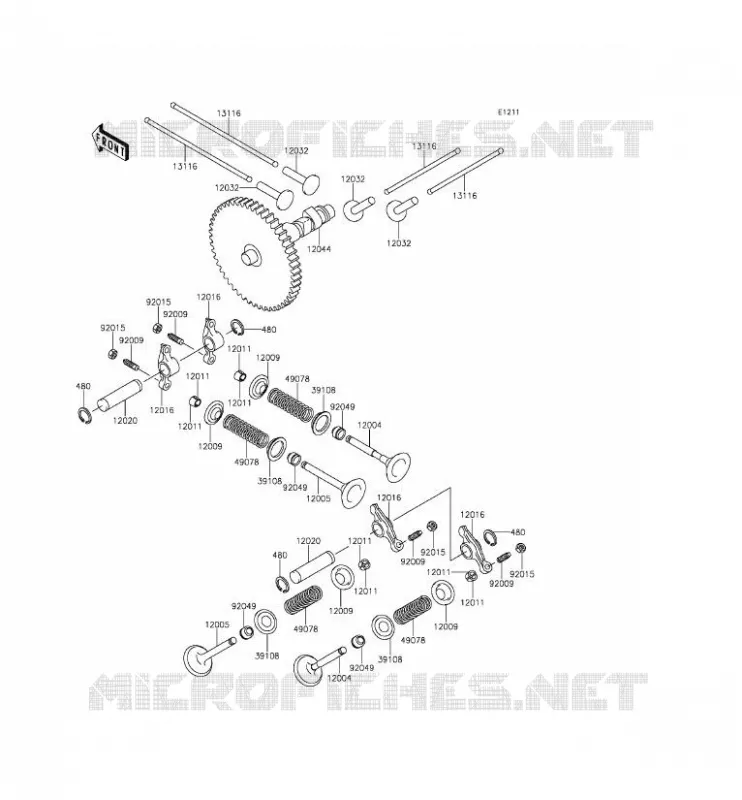 SOUPAPE/ARBRE A CAME Kawasaki SSV 620 2015 MULE 4010 TRANS 4X4  KAF620SFF