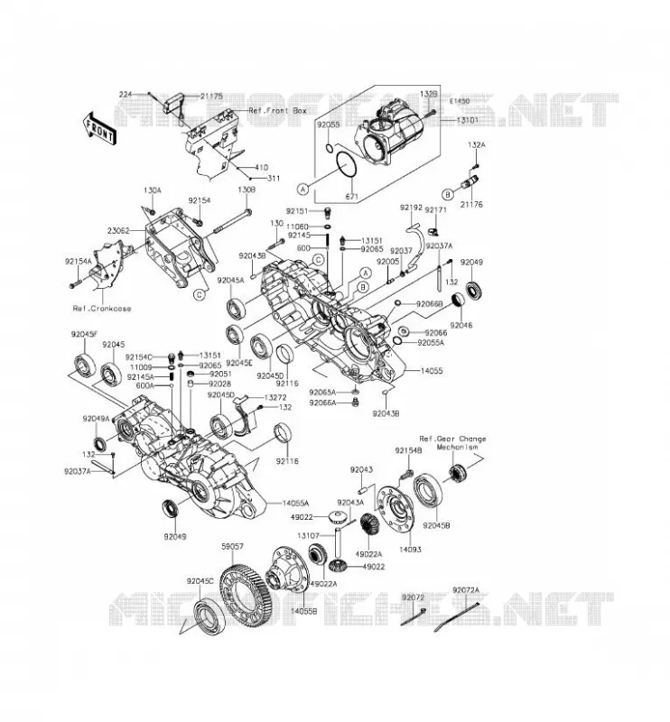 PONT Kawasaki SSV 820 2015 MULE PRO-FXT  KAF820AFF