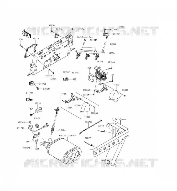INJECTION CARBURANT Kawasaki SSV 820 2015 MULE PRO-FXT  KAF820CFF