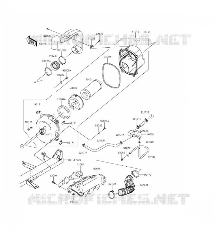 FILTRE A AIR Kawasaki SSV 820 2015 MULE PRO-FXT  KAF820DFF