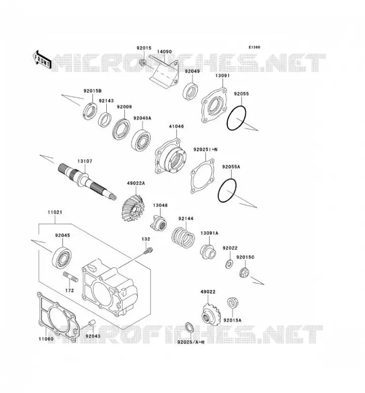 CARDAN Kawasaki SSV 950 2001 MULE 2510 DIESEL  KAF950-A2