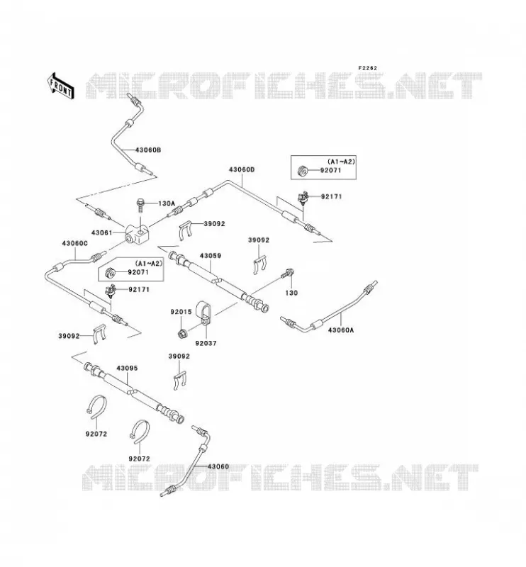 DURITE DE FREIN Kawasaki SSV 950 2001 MULE 2510 DIESEL  KAF950-A2