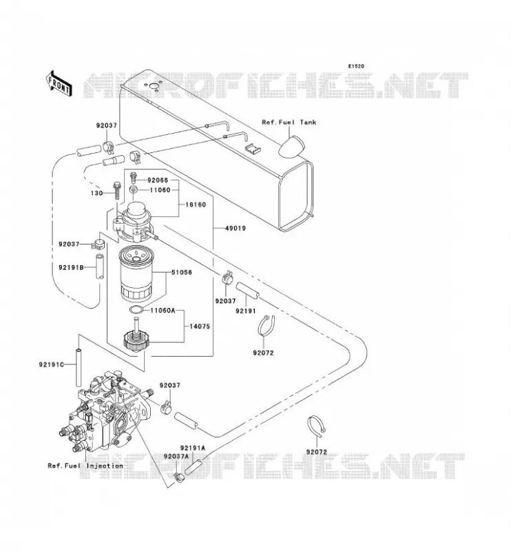 POMPE A ESSENCE Kawasaki SSV 950 2001 MULE 2510 DIESEL  KAF950-A2