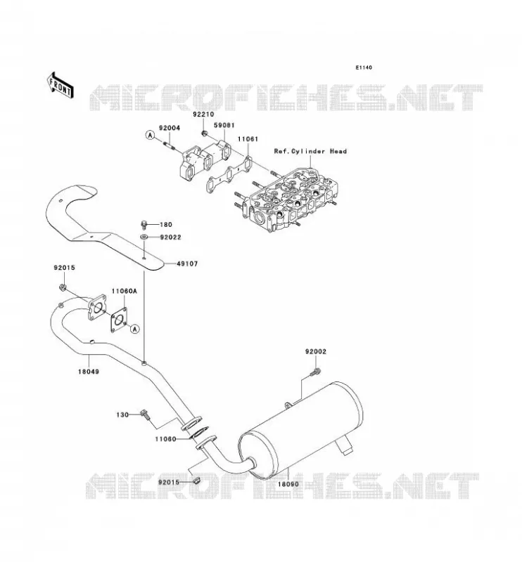 &Eacute;CHAPPEMENT Kawasaki SSV 950 no_year MULE 2510 DIESEL  KAF950-A2