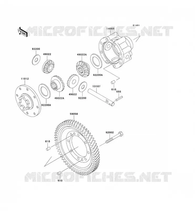DIFFERENTIEL Kawasaki SSV 950 no_year MULE 3010 DIESEL  KAF950-B1