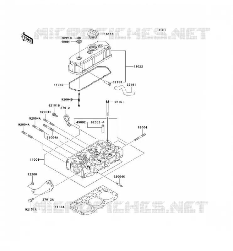 CULASSE Kawasaki SSV 950 2004 MULE 3010 DIESEL 4X4  KAF950-B2