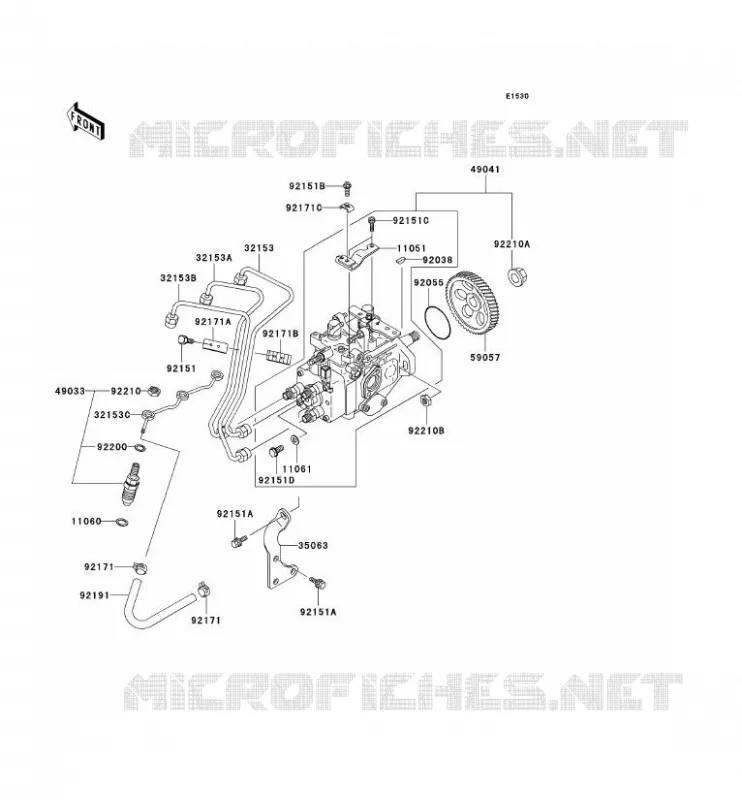 INJECTION CARBURANT Kawasaki SSV 950 2004 MULE 3010 DIESEL 4X4  KAF950-B2