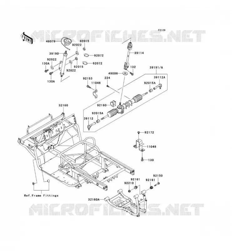 CH&Acirc;SSIS Kawasaki SSV 950 2005 MULE 3010 DIESEL 4X4  KAF950-B3