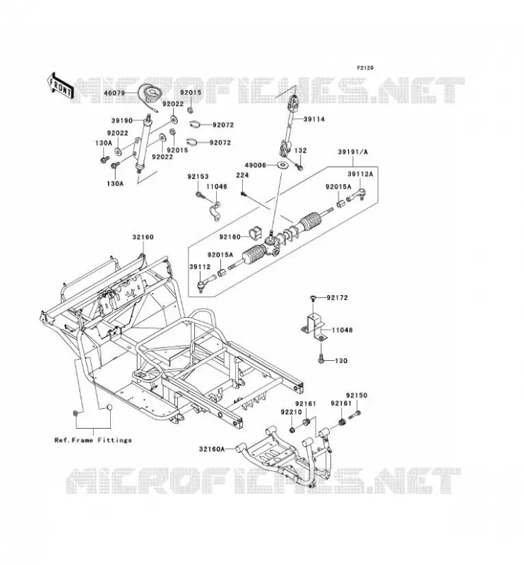 CH&Acirc;SSIS Kawasaki SSV 950 2005 MULE 3010 DIESEL 4X4  KAF950-B3