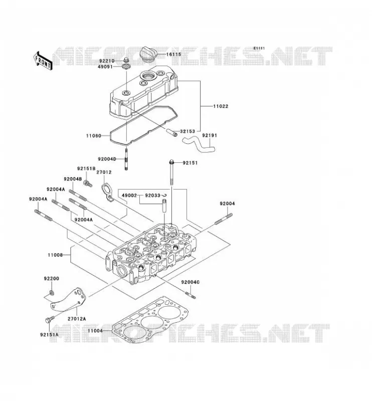 CULASSE Kawasaki SSV 950 2006 MULE 3010 DIESEL 4X4  KAF950B6F