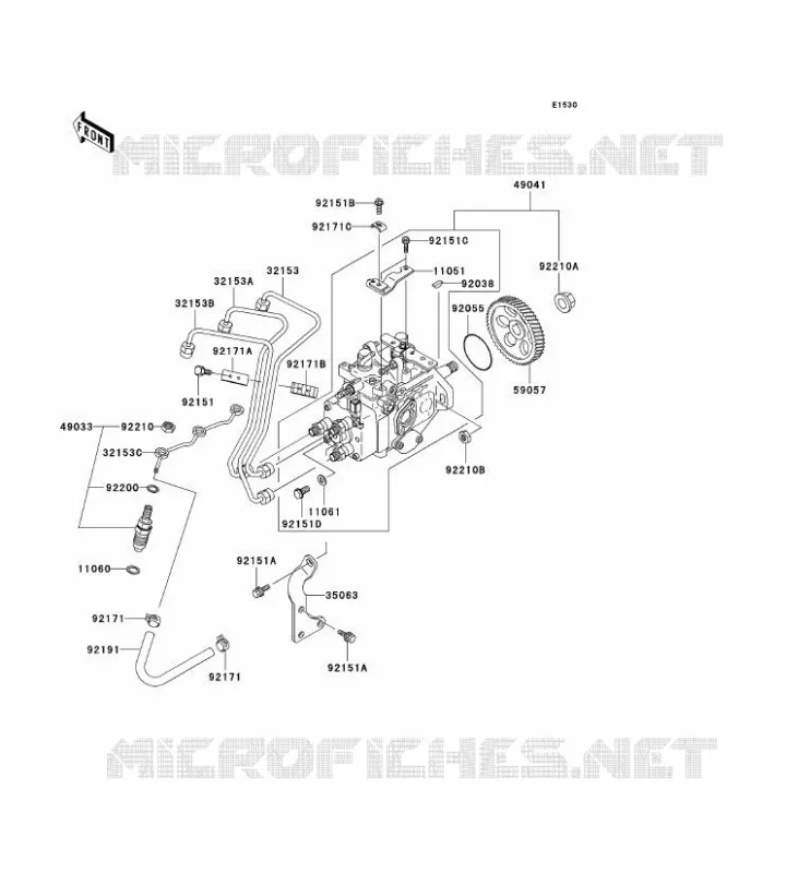 INJECTION CARBURANT Kawasaki SSV 950 2006 MULE 3010 DIESEL 4X4  KAF950B6F