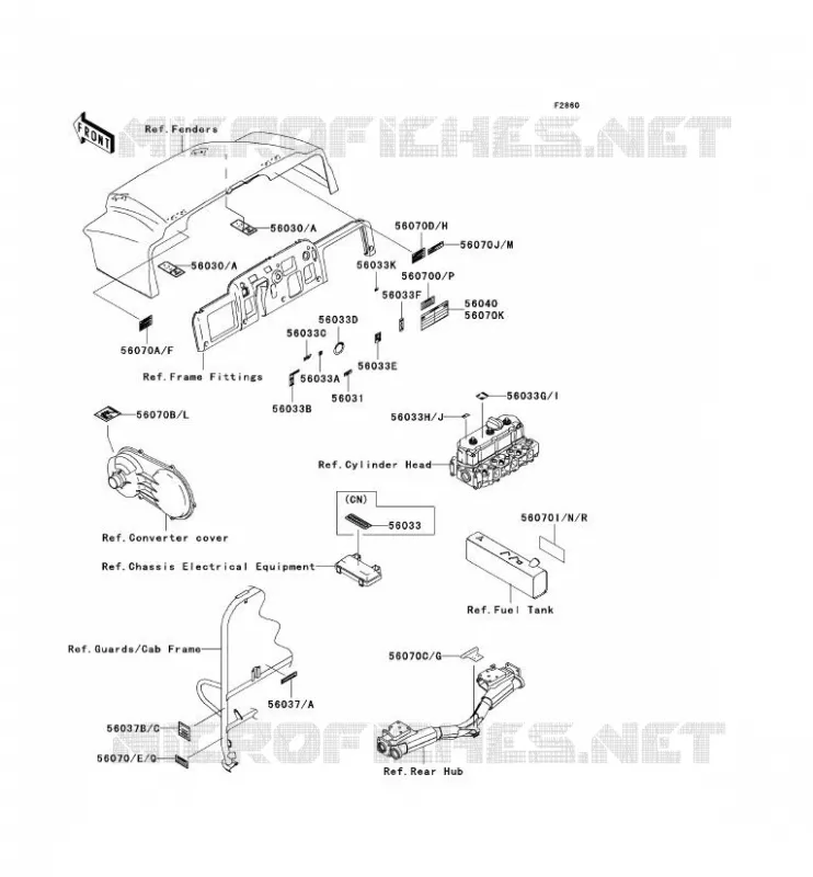 LABEL Kawasaki SSV 950 2006 MULE 3010 DIESEL 4X4  KAF950B6F