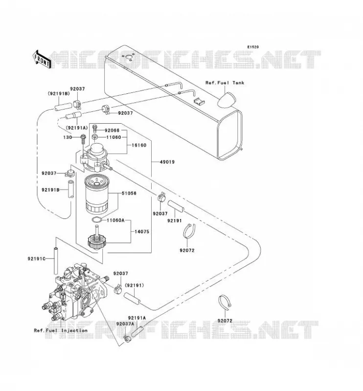 POMPE A ESSENCE Kawasaki SSV 950 2007 MULE 3010 DIESEL 4X4  KAF950B7F