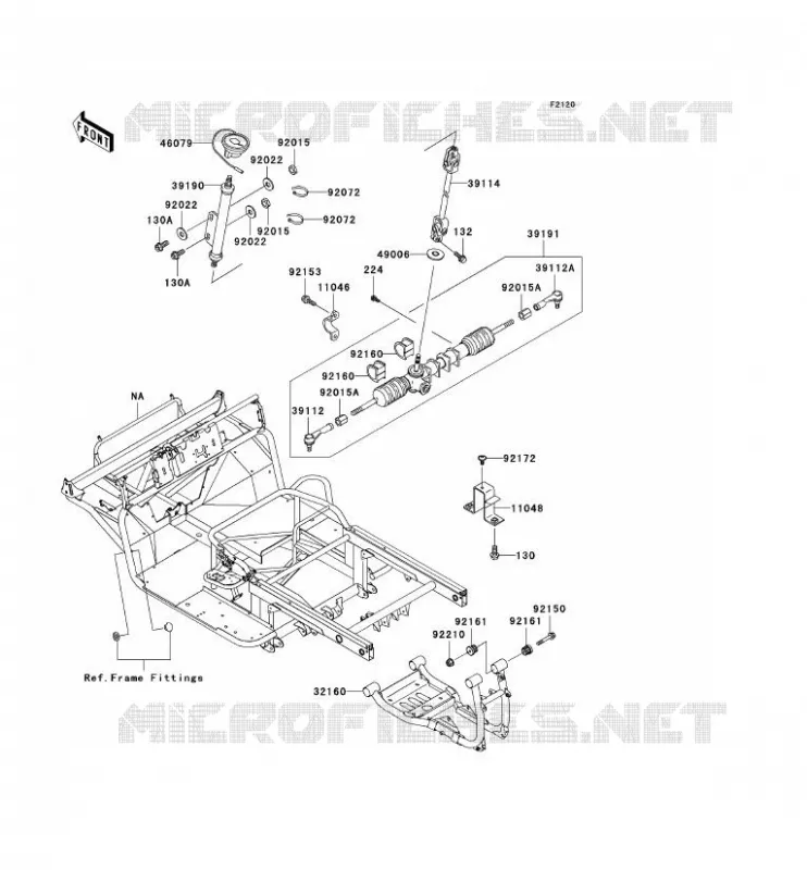 CH&Acirc;SSIS Kawasaki SSV 950 2007 MULE 3010 DIESEL 4X4  KAF950B7F