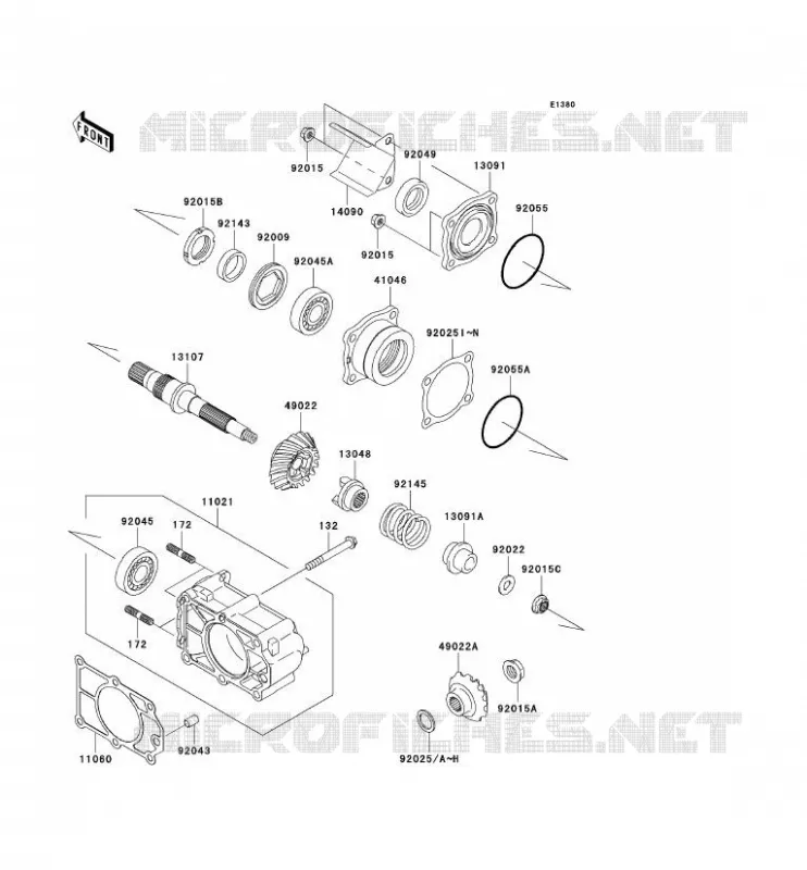 CARDAN Kawasaki SSV 950 2007 MULE 3010 TRANS 4X4 DIESEL  KAF950C7F