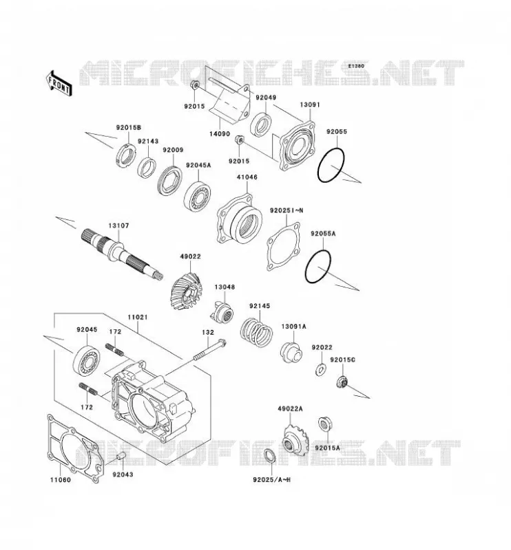 CARDAN Kawasaki SSV 950 2007 MULE 3010 TRANS 4X4 DIESEL  KAF950C7F