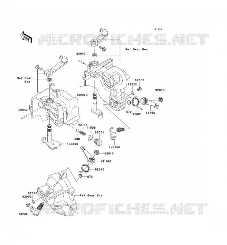 SELECTEUR Kawasaki SSV 950 2007 MULE 3010 TRANS 4X4 DIESEL  KAF950C7F