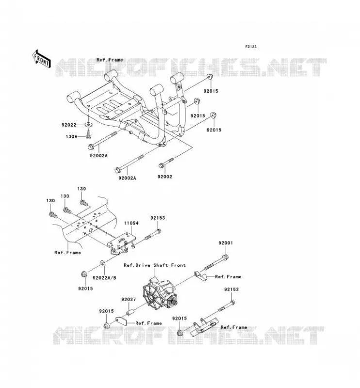 SUPPORT MOTEUR Kawasaki SSV 950 2008 MULE 3010 DIESEL 4X4  KAF950D8F