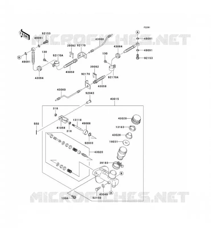 MAiTRE CYLINDRE Kawasaki SSV 950 2008 MULE 3010 TRANS 4X4 DIESEL  KAF950E8F