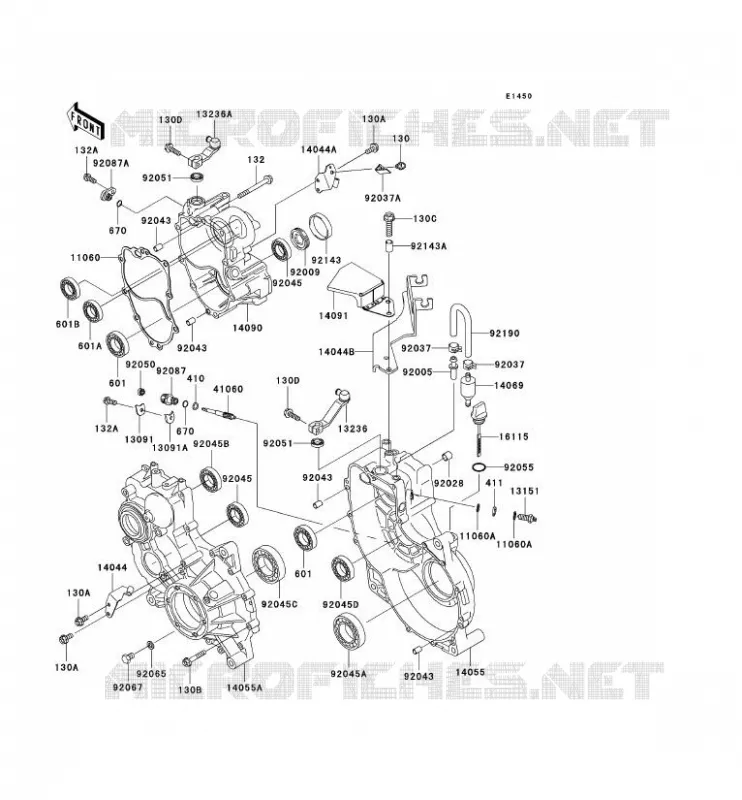PONT Kawasaki SSV 950 2008 MULE 3010 TRANS 4X4 DIESEL  KAF950E8F