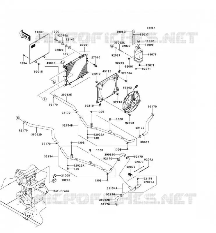 RADIATEUR Kawasaki SSV 950 2008 MULE 3010 TRANS 4X4 DIESEL  KAF950E8F