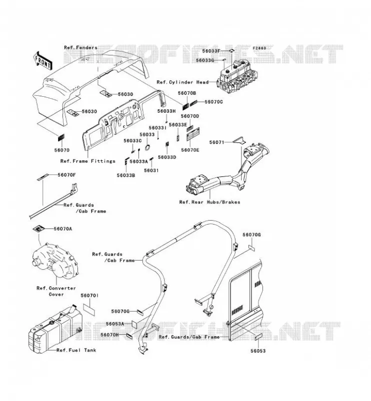 LABEL Kawasaki SSV 950 2008 MULE 3010 TRANS 4X4 DIESEL  KAF950E8F