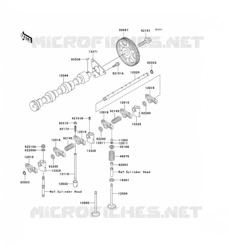 SOUPAPE/ARBRE A CAME Kawasaki SSV 950 2008 MULE 3010 TRANS 4X4 DIESEL  KAF950E8F