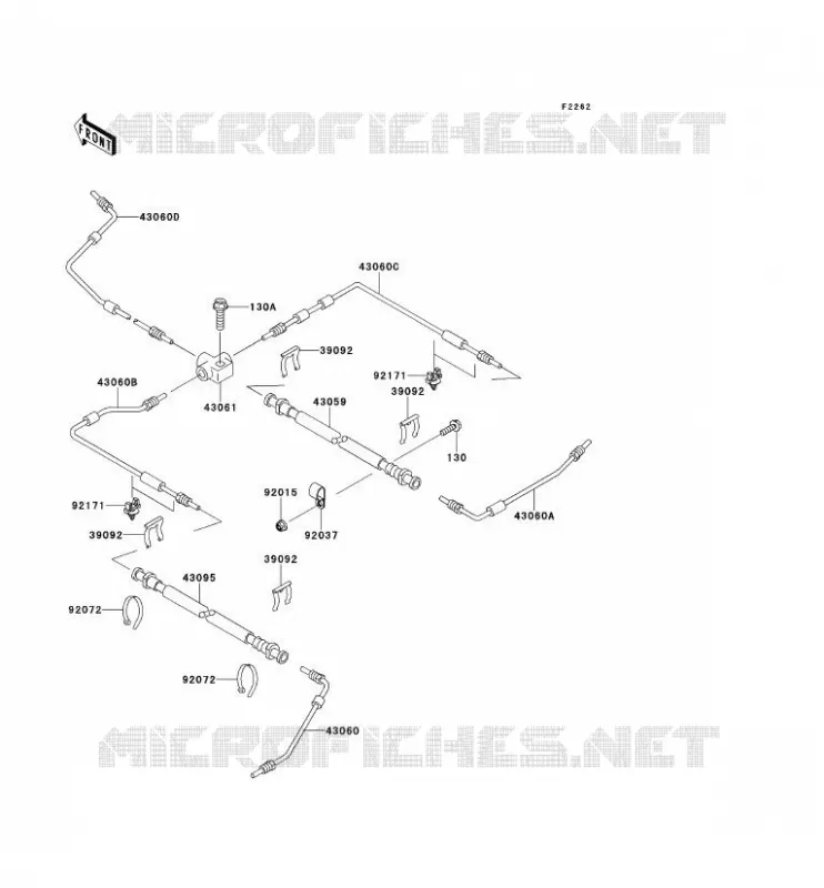DURITE DE FREIN Kawasaki SSV 950 2009 MULE 4010 DIESEL 4X4  KAF950F9F