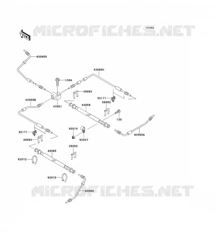DURITE DE FREIN Kawasaki SSV 950 2009 MULE 4010 DIESEL 4X4  KAF950F9F