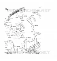GARDE BOUE AVANT pour Kawasaki MULE 4010 DIESEL 4X4 2010