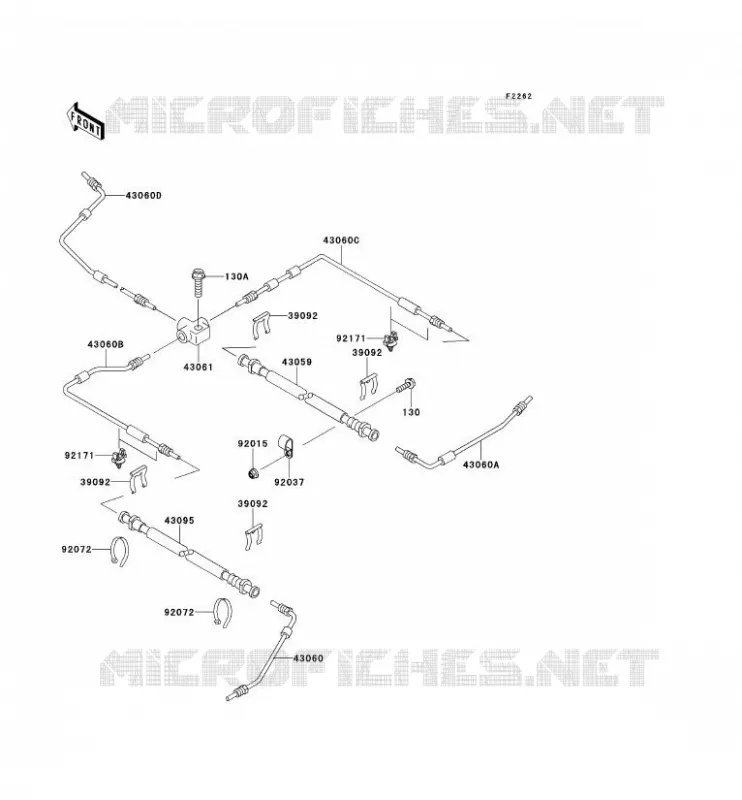 DURITE DE FREIN Kawasaki SSV 950 2010 MULE 4010 DIESEL 4X4  KAF950FAF