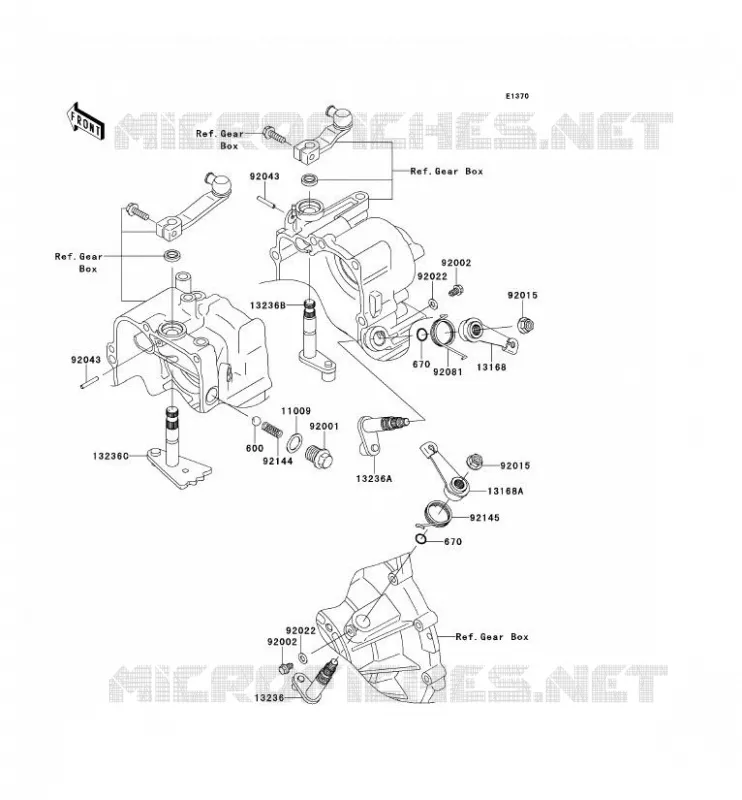 SELECTEUR Kawasaki SSV 950 2010 MULE 4010 DIESEL 4X4  KAF950FAF