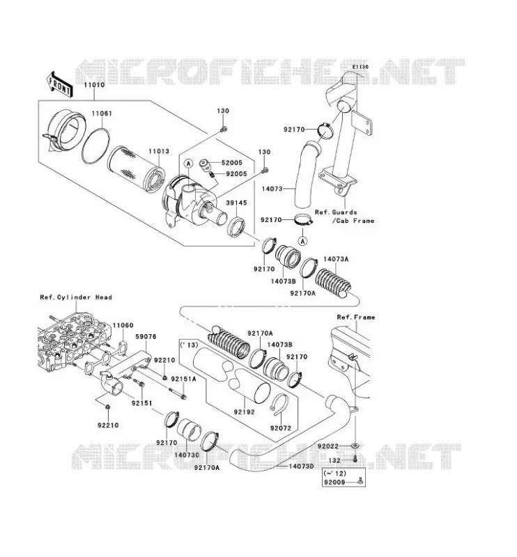 FILTRE A AIR Kawasaki SSV 950 2010 MULE 4010 DIESEL 4X4  KAF950FAF