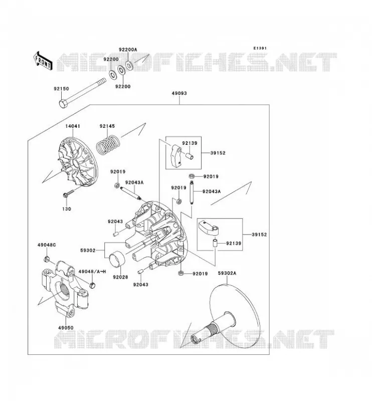 VARIATEUR Kawasaki SSV 950 2011 MULE 4010 DIESEL 4X4  KAF950FBF